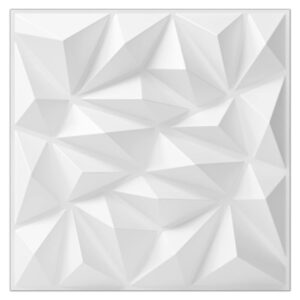 3D Wall Panel Diamond Design White Color