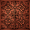 3D CEILING PANEL RED COPPER RUST FRONT VIEW Ceiling Panels by Exclusive Corner - Red Copper Floral Design | 60 x 60 cm ( 2 x 2 ft)