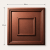 Ceiling Panels by Exclusive Corner - Red Copper Quadric Design | 60 x 60 cm ( 2 x 2 ft)