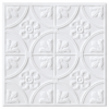 Ceiling Panels by Exclusive Corner - Matt White Floral Design | 60 x 60 cm ( 2 x 2 ft)