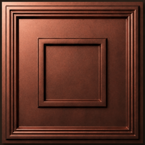 Ceiling Panels by Exclusive Corner - Red Copper Quadric Design | 60 x 60 cm ( 2 x 2 ft)