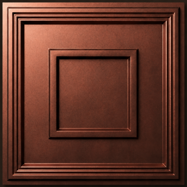 Ceiling Panels by Exclusive Corner - Red Copper Quadric Design | 60 x 60 cm ( 2 x 2 ft)