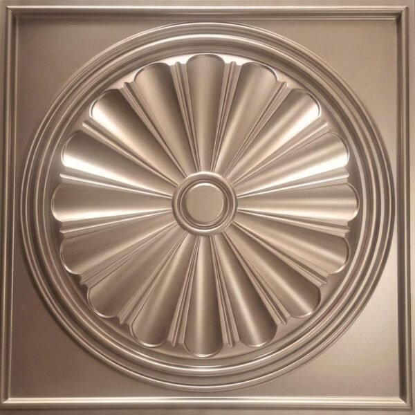 Ceiling Panels by Exclusive Corner - Metallic Coffee Radial Design | 60 x 60 cm ( 2 x 2 ft)