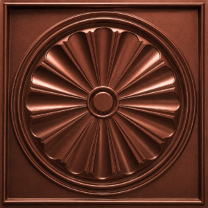 Ceiling Panels by Exclusive Corner - Red Copper Radial Design | 60 x 60 cm ( 2 x 2 ft)