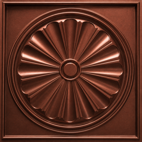 Ceiling Panels by Exclusive Corner - Red Copper Radial Design | 60 x 60 cm ( 2 x 2 ft)