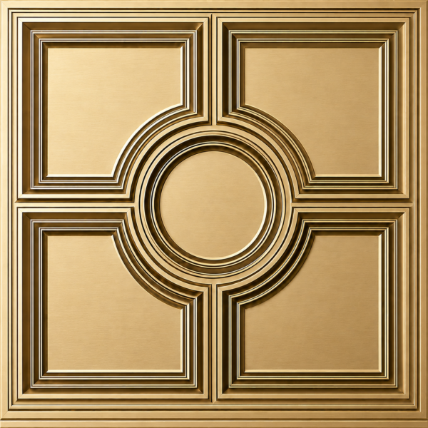 Ceiling Panels by Exclusive Corner - Champagne Gold Geometric Design | 60 x 60 cm ( 2 x 2 ft)