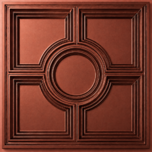 Ceiling Panels by Exclusive Corner - Red Copper Geometric Design | 60 x 60 cm ( 2 x 2 ft)