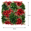 ChatGPT Image Jul 8, 2026, 06_02_16 PM Grass Tiles by Vertical Garden - Crimson Floral Harmony | 50 x 50 cm