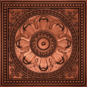Ceiling Panels by Exclusive Corner - Red Copper Medallion Design | 60 x 60 cm ( 2 x 2 ft)