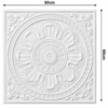Ceiling Panels by Exclusive Corner - Matt White Medallion Design | 60 x 60 cm ( 2 x 2 ft)