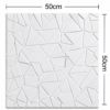 3D Self Adhesive Wall Panels - White Abstract Shard Design | 50 x 50 cm