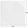 3D Self Adhesive Wall Panels - White Arc Symphony Design | 50 x 50 cm