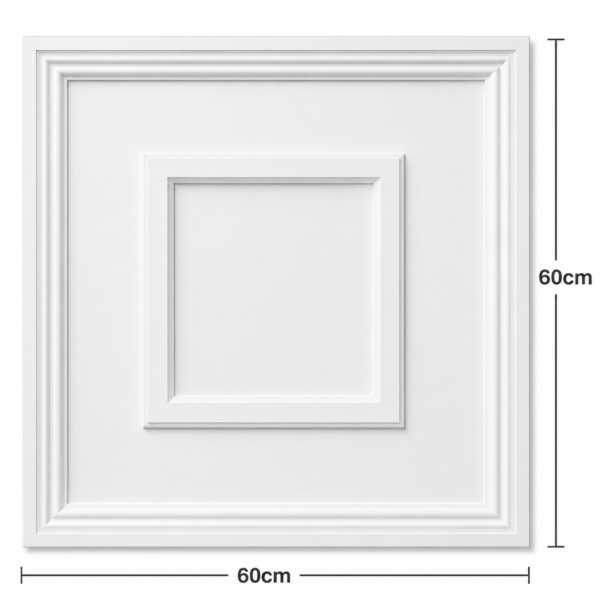 ChatGPT Image Jun 27, 2026, 12_00_33 PM Ceiling Panels by Exclusive Corner - Matt White Quadric Design | 60 x 60 cm ( 2 x 2 ft)