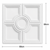 ChatGPT Image Jun 27, 2026, 12_11_48 PM Ceiling Panels by Exclusive Corner - Matt White Geometric Design | 60 x 60 cm ( 2 x 2 ft)