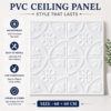 Ceiling Panels by Exclusive Corner - Matt White Floral Design | 60 x 60 cm ( 2 x 2 ft)