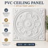 Ceiling Panels by Exclusive Corner - Matt White Medallion Design | 60 x 60 cm ( 2 x 2 ft)
