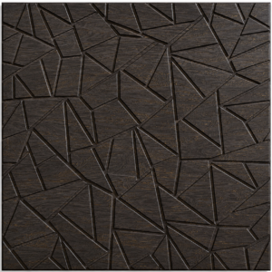 D-103 EBONY WOOD 3D Self Adhesive Wall Panels - Ebony Wood Abstract Shard Design | 50 x 50 cm