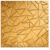 3D Self Adhesive Wall Panels - Golden Abstract Shard Design | 50 x 50 cm