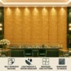 3D Self Adhesive Wall Panels - Golden Abstract Shard Design | 50 x 50 cm