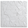3D Self Adhesive Wall Panels - White Abstract Shard Design | 50 x 50 cm