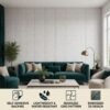 3D Self Adhesive Wall Panels - White Abstract Shard Design | 50 x 50 cm