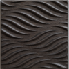 D-184 EBONY WOOD 3D Self Adhesive Wall Panels - Ebony Wood Flowing Wave Design | 50 x 50 cm