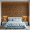 D-184 Gold copper Rust 3D Self Adhesive Wall Panels - Gold Copper Rust Flowing Wave Design | 50 x 50 cm