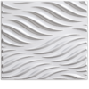3D Self Adhesive Wall Panels - White Flowing Wave Design | 50 x 50 cm