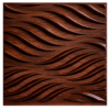 3D Self Adhesive Wall Panels - Wooden Flowing Wave Design | 50 x 50 cm
