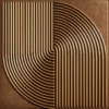 D-186 GOLD COPPER RUST 3D Self Adhesive Wall Panels - Gold Copper Rust Arc Symphony Design | 50 x 50 cm