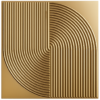 3D Self Adhesive Wall Panels - Golden Arc Symphony Design | 50 x 50 cm