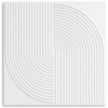 3D Self Adhesive Wall Panels - White Arc Symphony Design | 50 x 50 cm