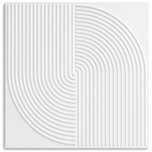 3D Self Adhesive Wall Panels - White Arc Symphony Design | 50 x 50 cm