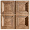 D-197 GOLD COPPER RUST 3D Self Adhesive Wall Panels - Gold Copper Rust Royal Frame Design | 50 x 50 cm