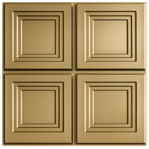 D-197 GOLDEN 3D Self Adhesive Wall Panels - Golden Royal Frame Design | 50 x 50 cm