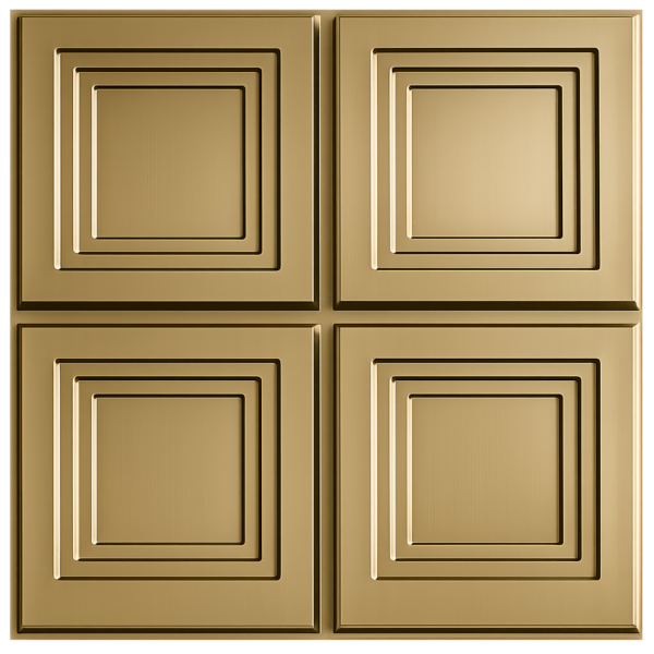 D-197 GOLDEN 3D Self Adhesive Wall Panels - Golden Royal Frame Design | 50 x 50 cm