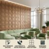 D-197 Gold copper rust Feature image 3D Self Adhesive Wall Panels - Gold Copper Rust Royal Frame Design | 50 x 50 cm