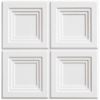 3D Self Adhesive Wall Panels - White Royal Frame Design | 50 x 50 cm