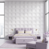 3D Self Adhesive Wall Panels - White Royal Frame Design | 50 x 50 cm
