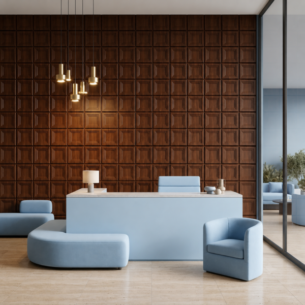 3D Self Adhesive Wall Panels - Wooden Royal Frame Design | 50 x 50 cm