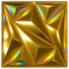 GLOSSY GOLD 3D WALL PANEL-FRONT VIEW 3D PVC Wall Panels for Home Décor – Glossy Gold Geometric Design | 50 × 50 cm