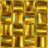 GLOSSY GOLD 3D WALL PANEL FRONT VIEW 3D PVC Wall Panels for Home Decoration – Glossy Gold Square Block Design