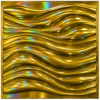 GLOSSY GOLDEN 3D WALL PANEL WAVE FRONT VIEW 3D PVC Wall Panels for Home Decoration Glossy Golden Wave Design