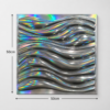 GLOSSY SILVER 3D WALL PANEL WAVE MEAQSUREMEN PVC 3D Wall Panels for Home Décor – Glossy Silver
