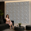 Glossy Silver 3D Wall Panel Glossy Silver 3D Wall Panel