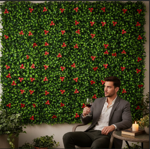 Grass Tiles by Vertical Garden - Scarlett Bloom | 50 x 50 cm