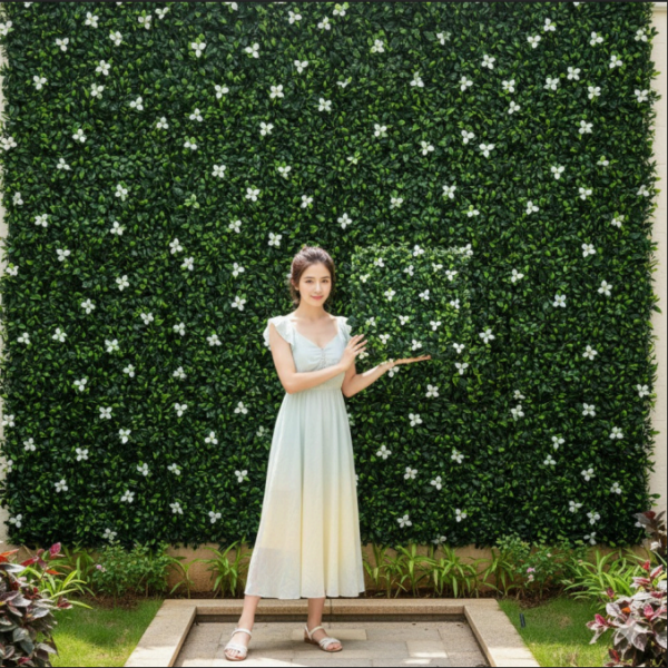 PC 100 1100 4 DD Grass Tiles by Vertical Garden - Ivory Blossom | 50 x 50 cm