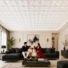WhatsApp Image 2026-07-08 at 12.14.44 PM Ceiling Panels by Exclusive Corner - Matt White Geometric Design | 60 x 60 cm ( 2 x 2 ft)