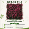 burgundy Grass Tiles by Vertical Garden - Royal Burgundy Hedge | 50 x 50 cm
