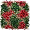 crimson floral Grass Tiles by Vertical Garden - Crimson Floral Harmony | 50 x 50 cm